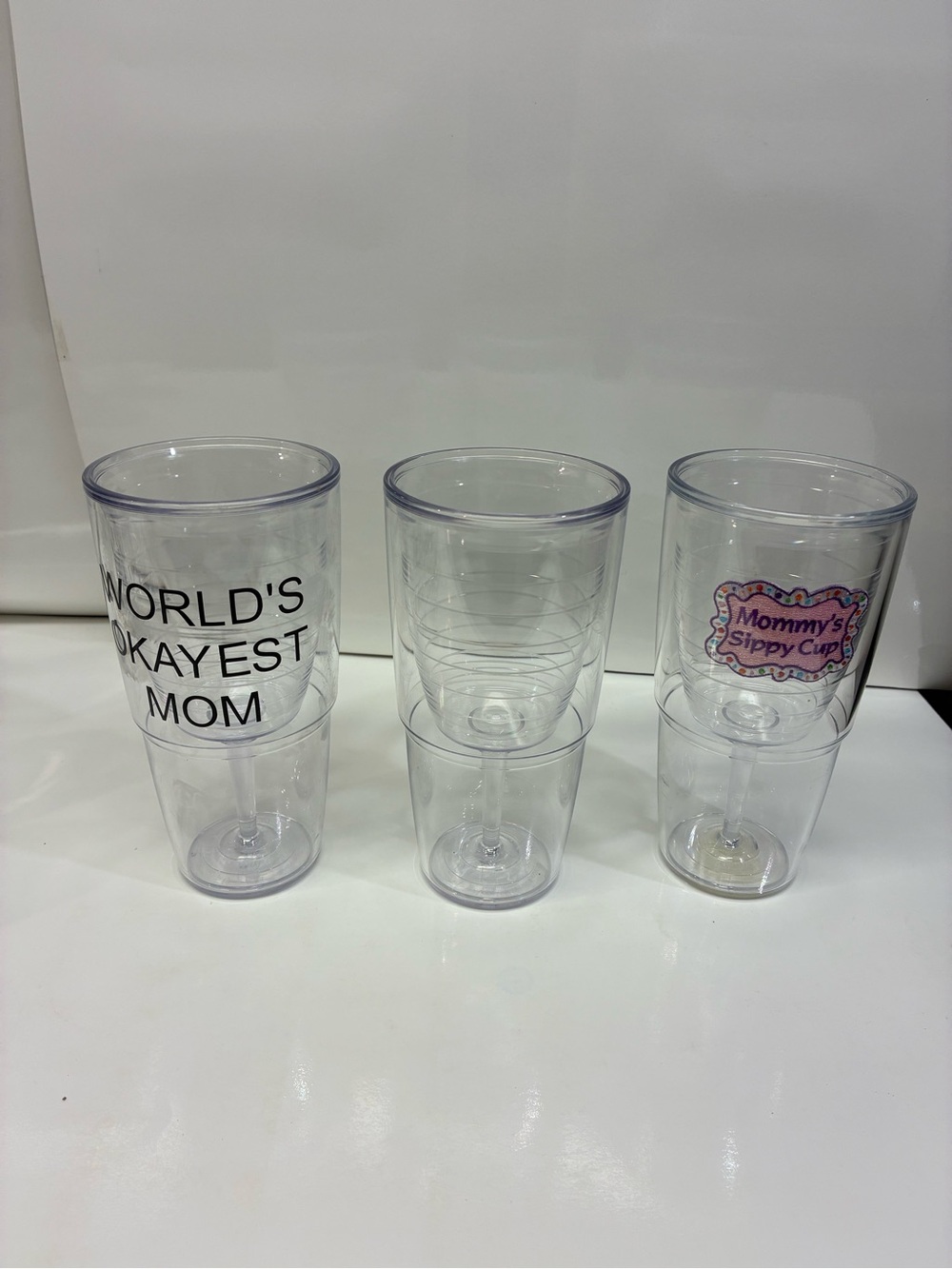 Tervis Clear Insulated Wine Tumbler Set of 3